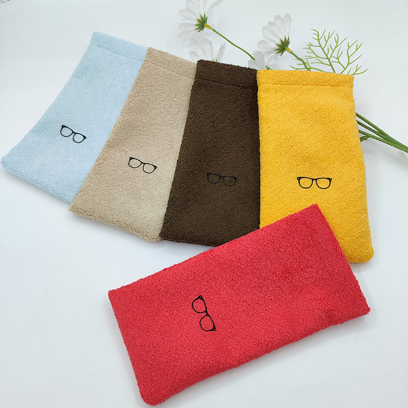 Caja de gafas bolsas de gafas de alto valor visual alta sensación de cierre automático bolsa de almacenamiento portátil gafas de sol bolsas de ojos bolsas de resorte
