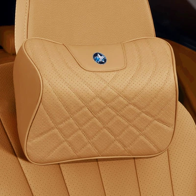 for Venucia Car Headrest, Neck Waist support - tuo-brown-neck-pillow
