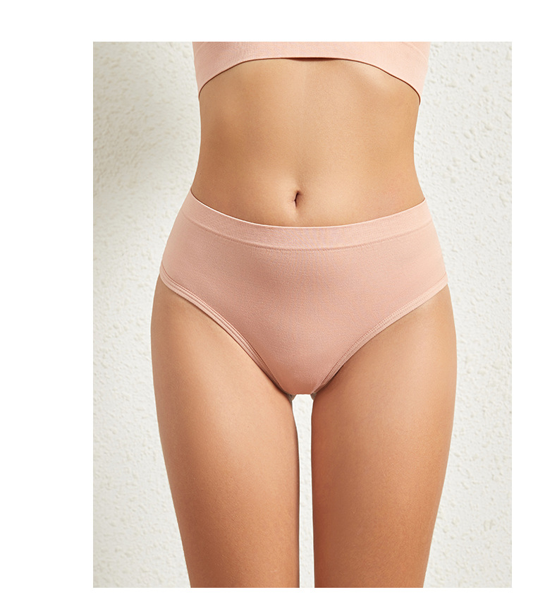 Solid Color Seamless Quick Dry Low Waist Thong Panties display picture 2