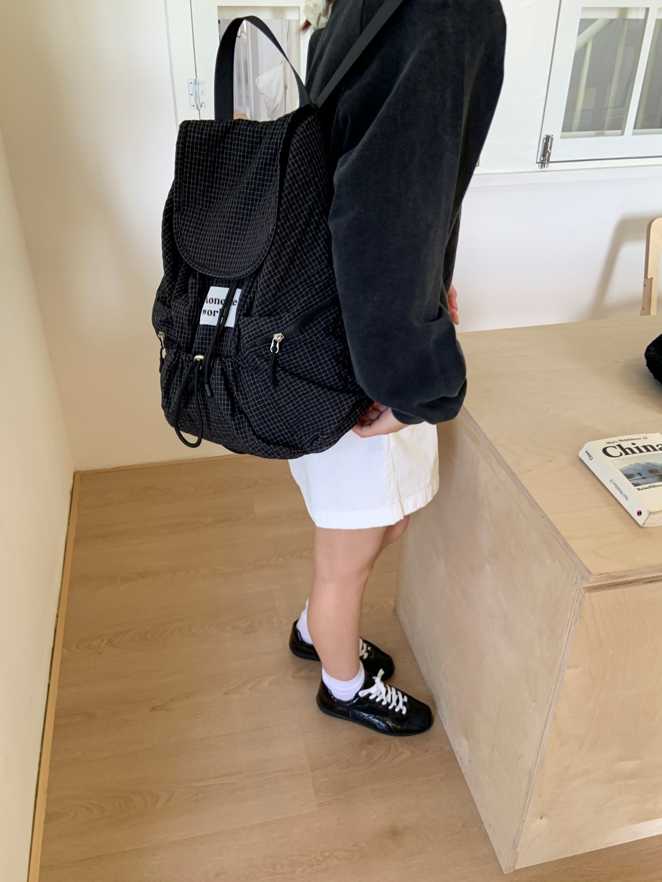Cross-Border New Plaid Backpack Design, Casual Large-Capacity Travel Bag, Lightweight Backpack, Korean Style Backpack, Versatile