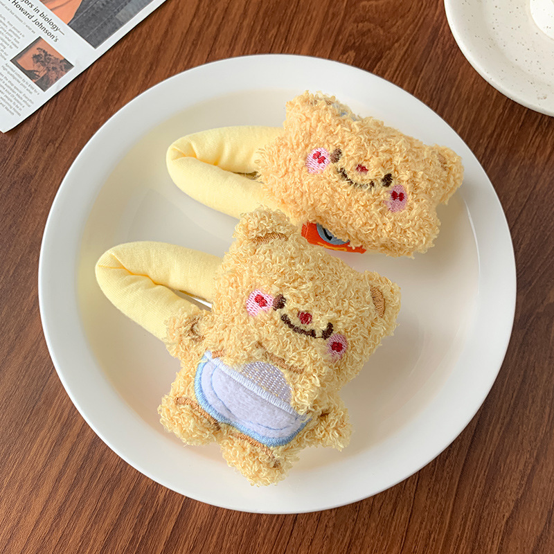 漫画黄色ぬいぐるみクマのヘアピンサイドクリップ大型 BB クリップヘアピンヘアピンメイクアップクリップぬいぐるみヘアアクセサリー|undefined