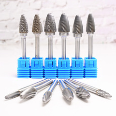 Carbide Rotary File F-type Single and Double Grain Tungsten Carbide Grinding Head Metal Jade Wood Root Carving Polishing and Grinding Head