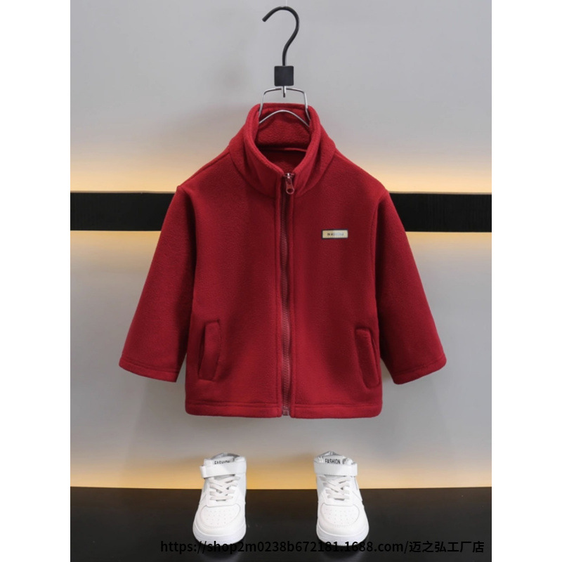 소년의 가을 충전 옷 2023 새로운 어린이 겨울 서양식 기모 봄과 가을 옷 어린이 3 대 1 코트 트렌디