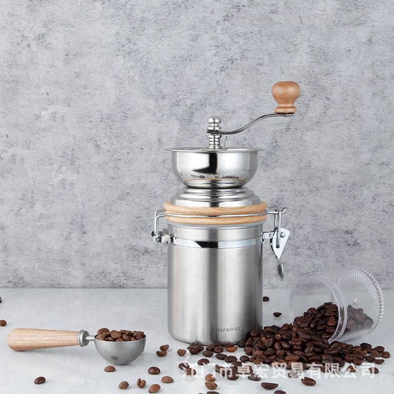 304 stainless steel household small coffee bean grinder portable hand coffee machine