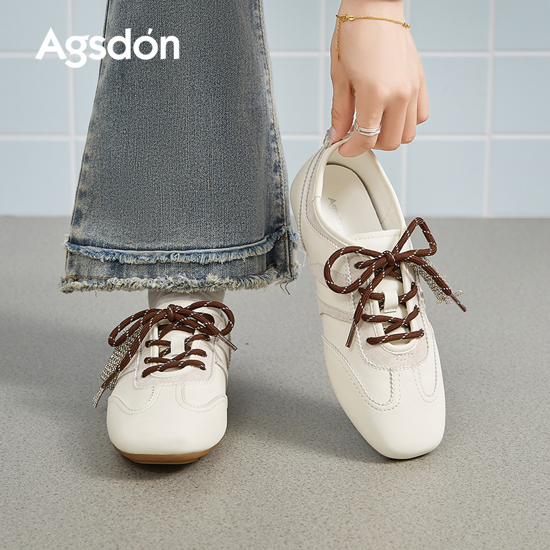 Zapatos de entrenamiento de ballet para mujeres 2025 nuevos deportes de otoño zapatos blancos ligeros zapatos de carreras planas