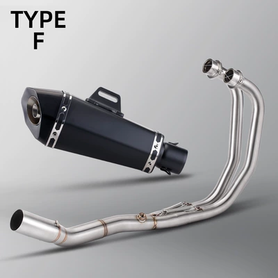 Motorcycle Exhaust Pipe Modification Mt03: Motorcycle exhaust pipe - r3-front-section-tapered-hexagonal-all-black