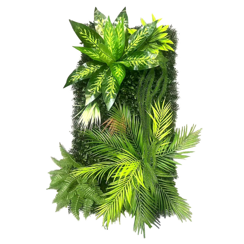 跨境热卖仿真植物墙造景装饰假花墙尤加利米兰装饰植物塑料背景墙|undefined