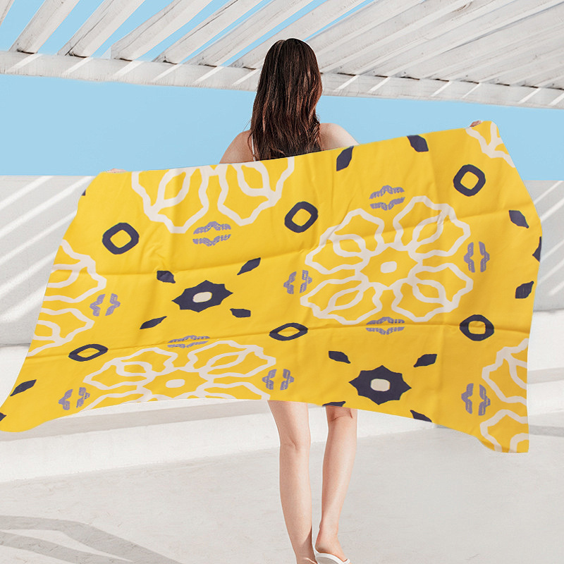 Cross-border double-sided velvet absorbent quick-drying beach towel microfiber yoga sports towel wholesale swimming beach towel Cross-border double-sided velvet absorbent quick-drying beach towel microfiber yoga sports towel wholesale swimming beach towel