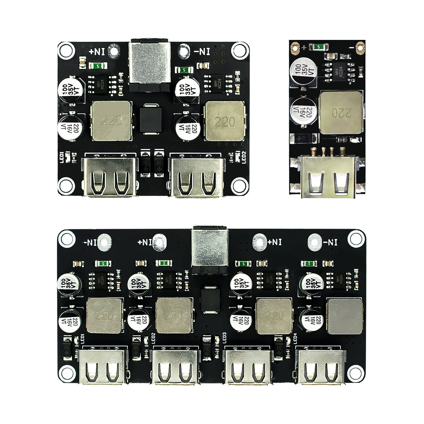 直流降压模块 QC2.0 QC3.0 快充 USB 手机充电板支持苹果华为FCP