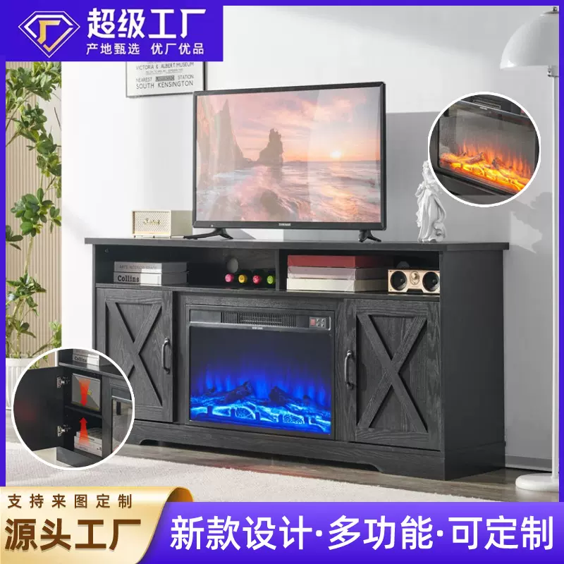 跨境中古美式视听柜小户型卧室电视柜批发简约落地轻奢电视柜地柜