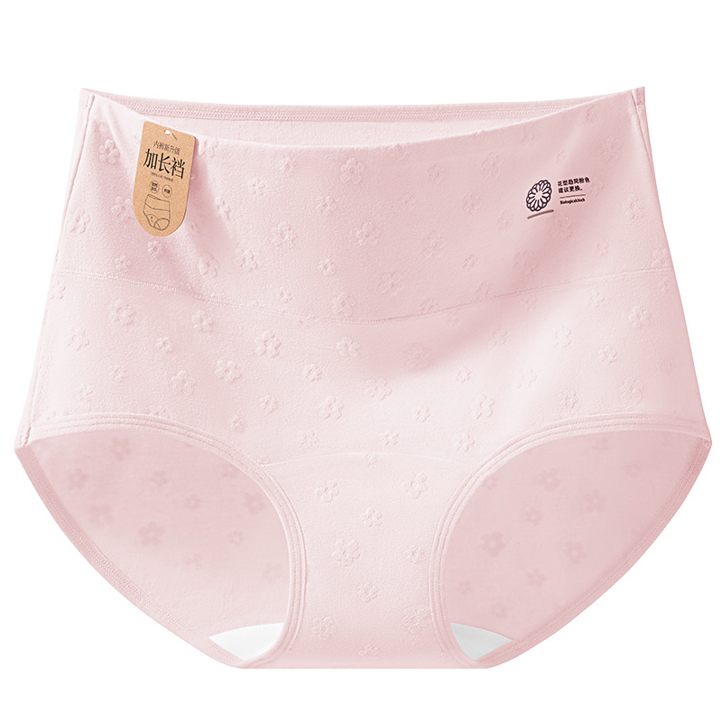 Renovación de la tecnología patentada estándar Consejos para lavar y reemplazar entrepierna larga cintura alta talla grande entrepierna antibacteriana entrepierna de algodón puro calzoncillos para mujer