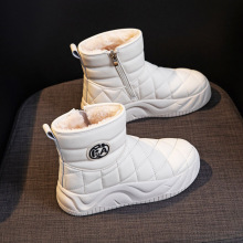 雪地靴女2025冬季新款软皮加绒加厚东北防滑棉鞋保暖复古时尚棉靴