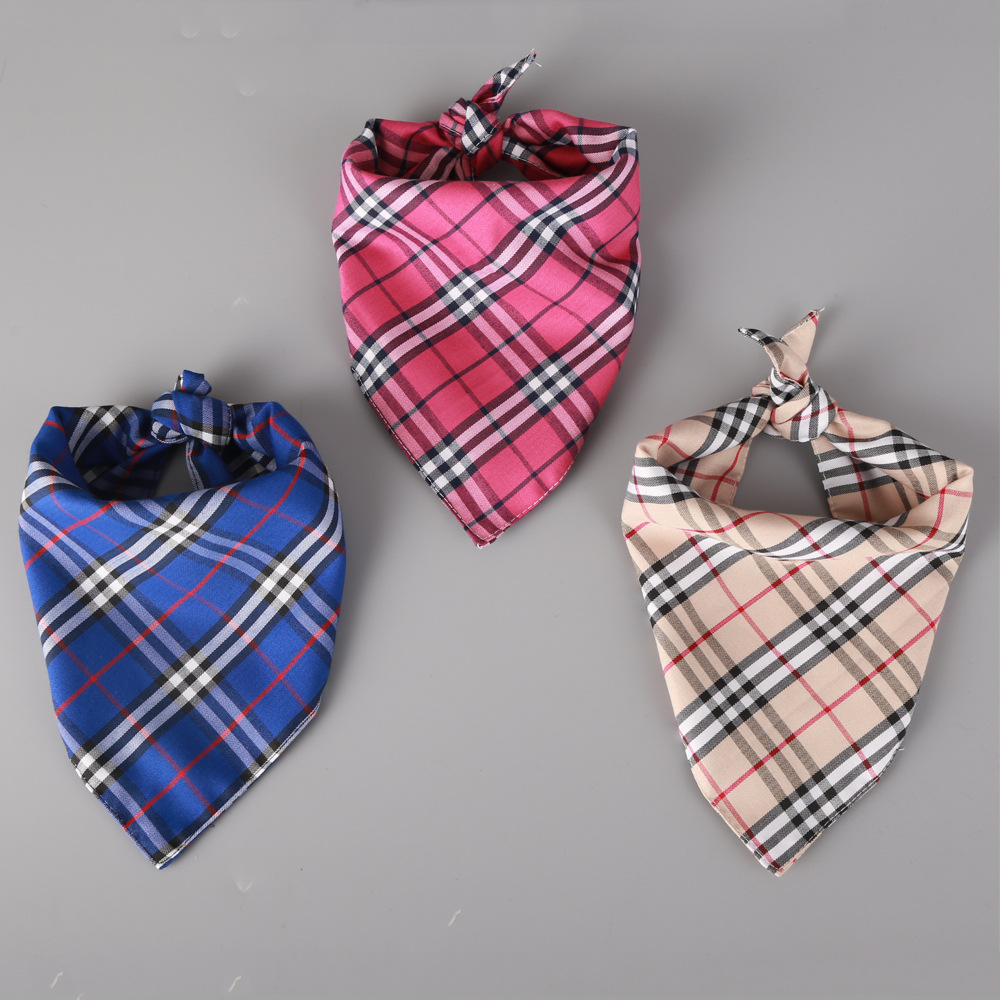 Fabricante en stock transfronteriza mascota bufanda perro doble capa algodón triángulo toalla mascota saliva toalla perro bufanda perro toalla