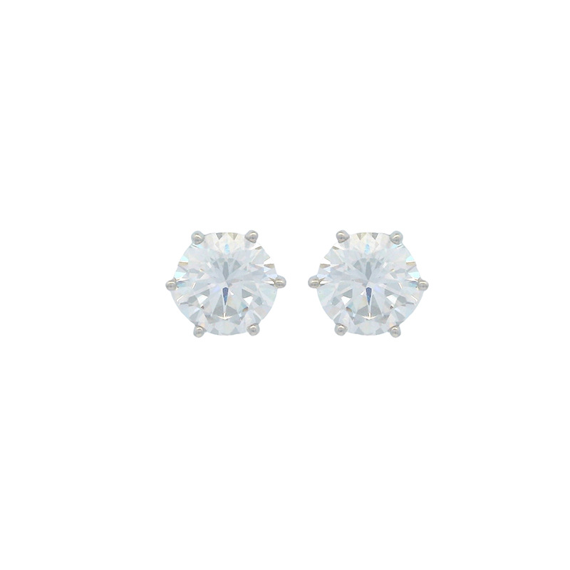 Pendientes de circonita de seis puntas de nuevo estilo Xuping para mujer, diseño sencillo estilo INS, pendientes básicos versátiles.