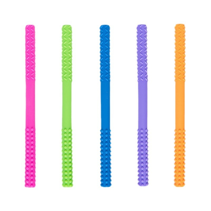 Paleta de dentición sensorial de goma de dentición infantil varilla molar hueca adecuada para el autismo y el hiperactividad