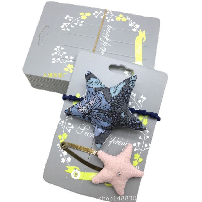 100张价新款 发饰发夹包装卡片纸卡蝴蝶结发饰品卡纸卡片包装