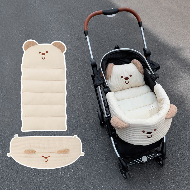 아기 자수 대형 패드 + 누비 강아지 테두리에는 유모차가 포함되지 않습니다.