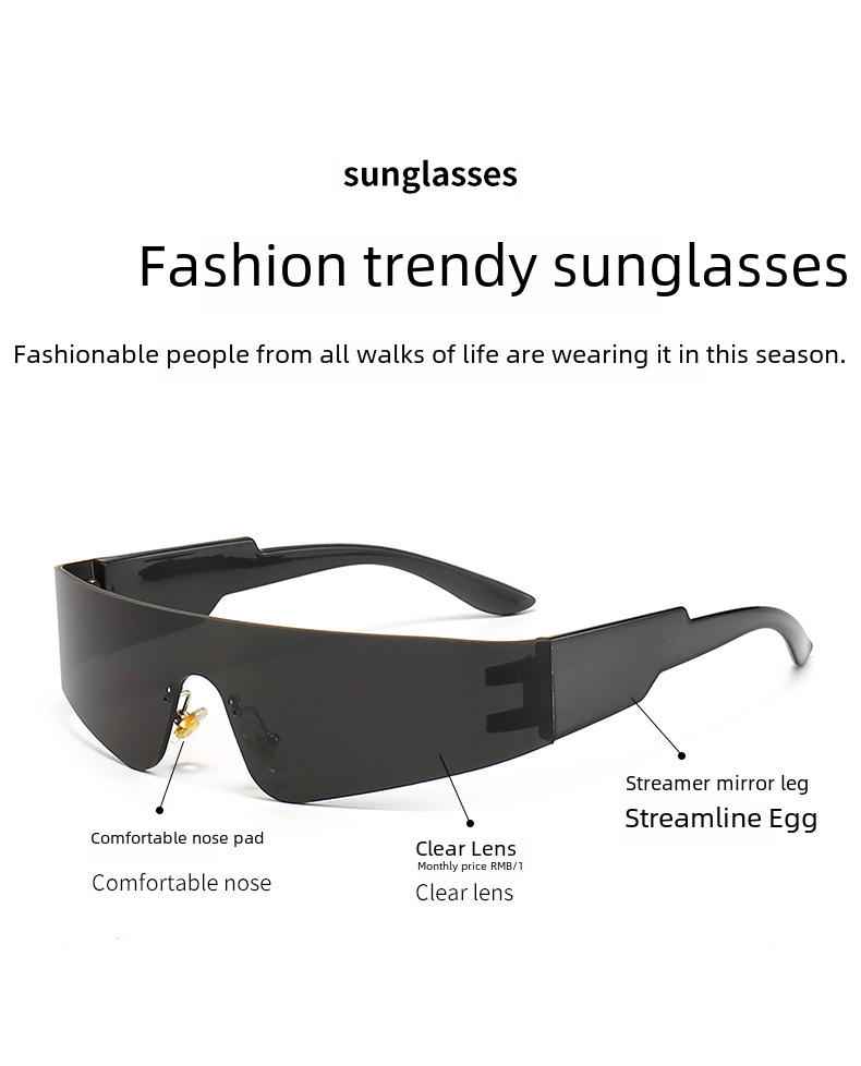 All-in-One-Paar Y2K Street Shot konkav geformte Sonnenbrille Großhandel Ins Net Red Treasure Butterfly Home mit Sonnenbrille Männer_voghion.com