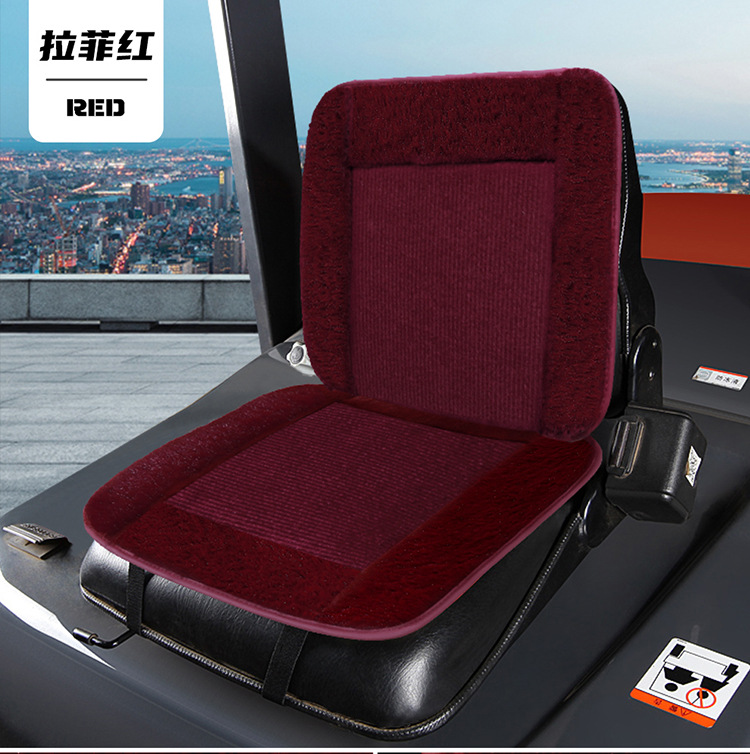 2025 New Model Full Leather/Plush Universal Car Seat Cushion for Forklifts, Direct Sales from the Manufacturer, Suitable for All Seasons