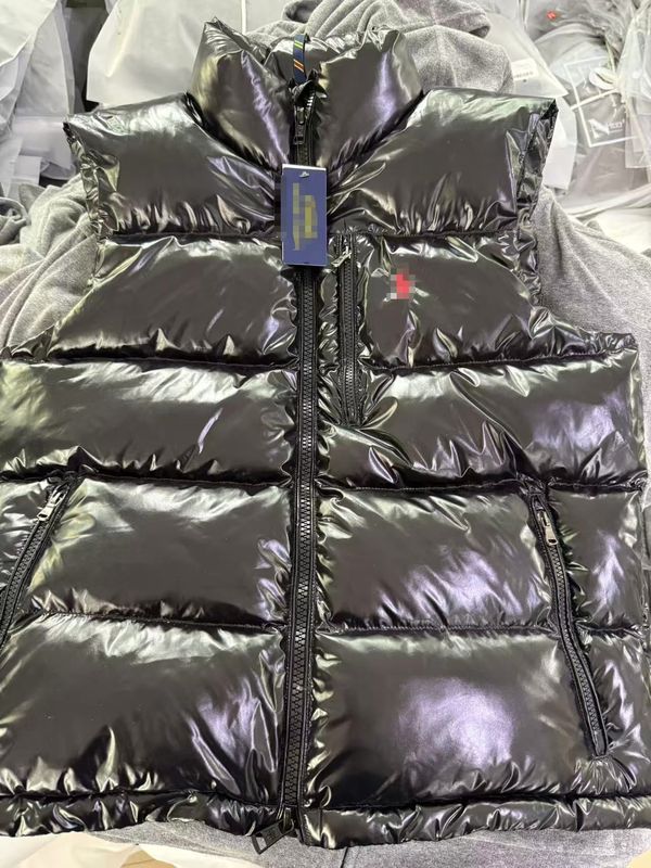 跨境RL小马刺绣羽绒棉服秋冬季立领百搭马甲男女情侣背心外套休闲|undefined
