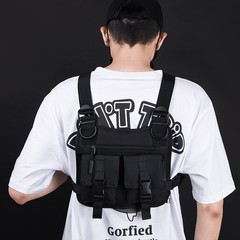 Wholesale new tactical chest bag for men, fashionable and simple vest bag, street vest bag, trendy functional workwear backpack