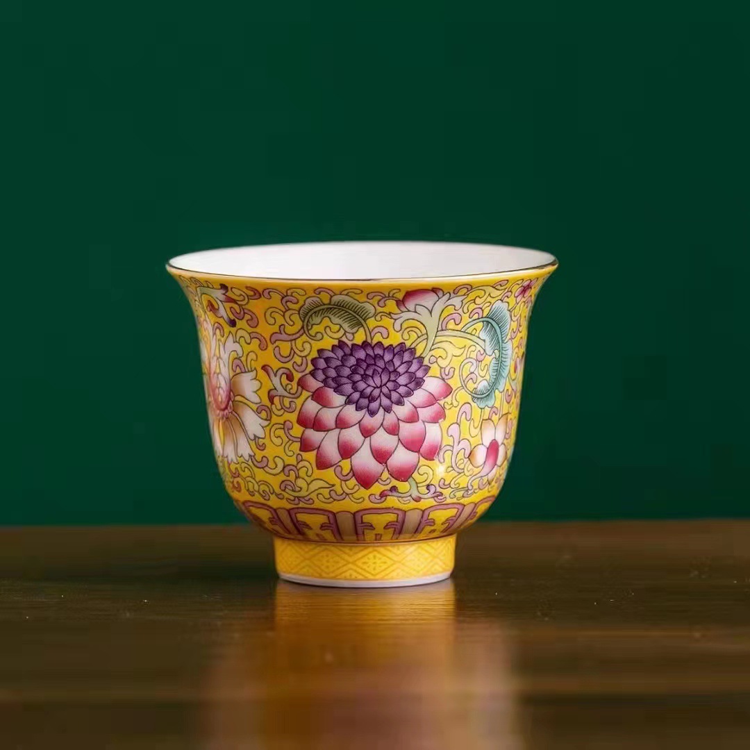 Bright yellow cup