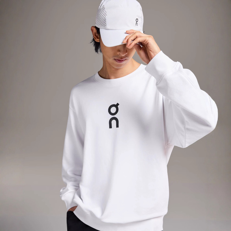 天花板 O泡N泡 Club经典字母圆领毛圈卫衣宽松休闲运动情侣帽衫秋|undefined