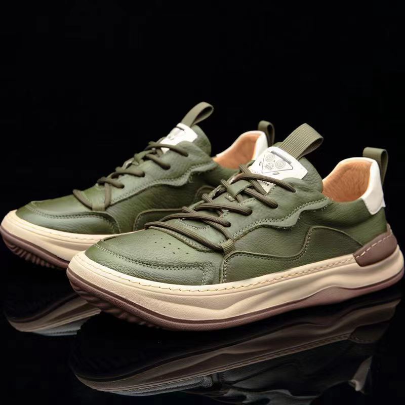 Genuine Leather plus size Men's Shoes New Spring All-match Trendy White Shoes Men's Breathable Deodorant Leather Shoes Men's Casual Sneakers Genuine Leather plus size Men's Shoes New Spring All-match Trendy White Shoes Men's Breathable Deodorant Leather Shoes Men's Casual Sneakers