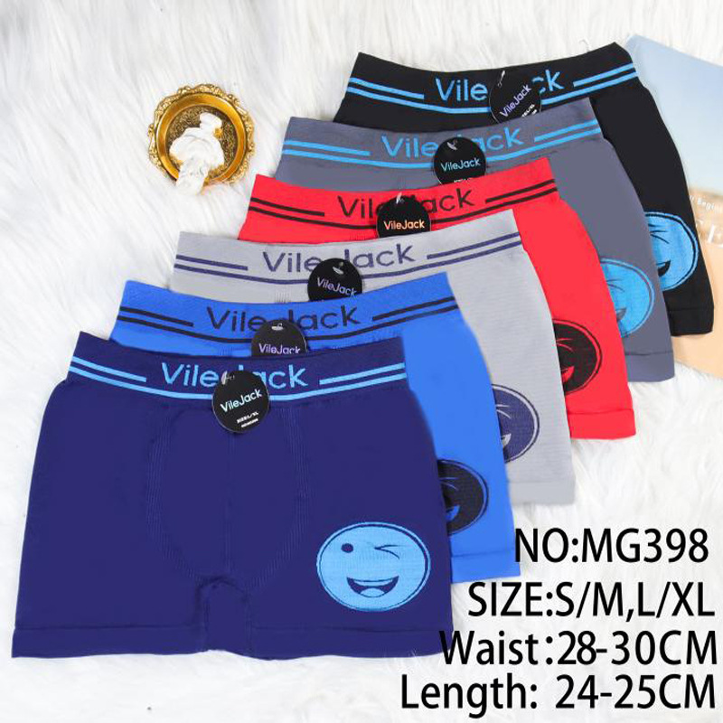 Ropa interior juvenil, pantalones cortos bóxer de desarrollo para niños, estampado sonriente, ropa interior de cintura media elástica y transpirable delgada de verano