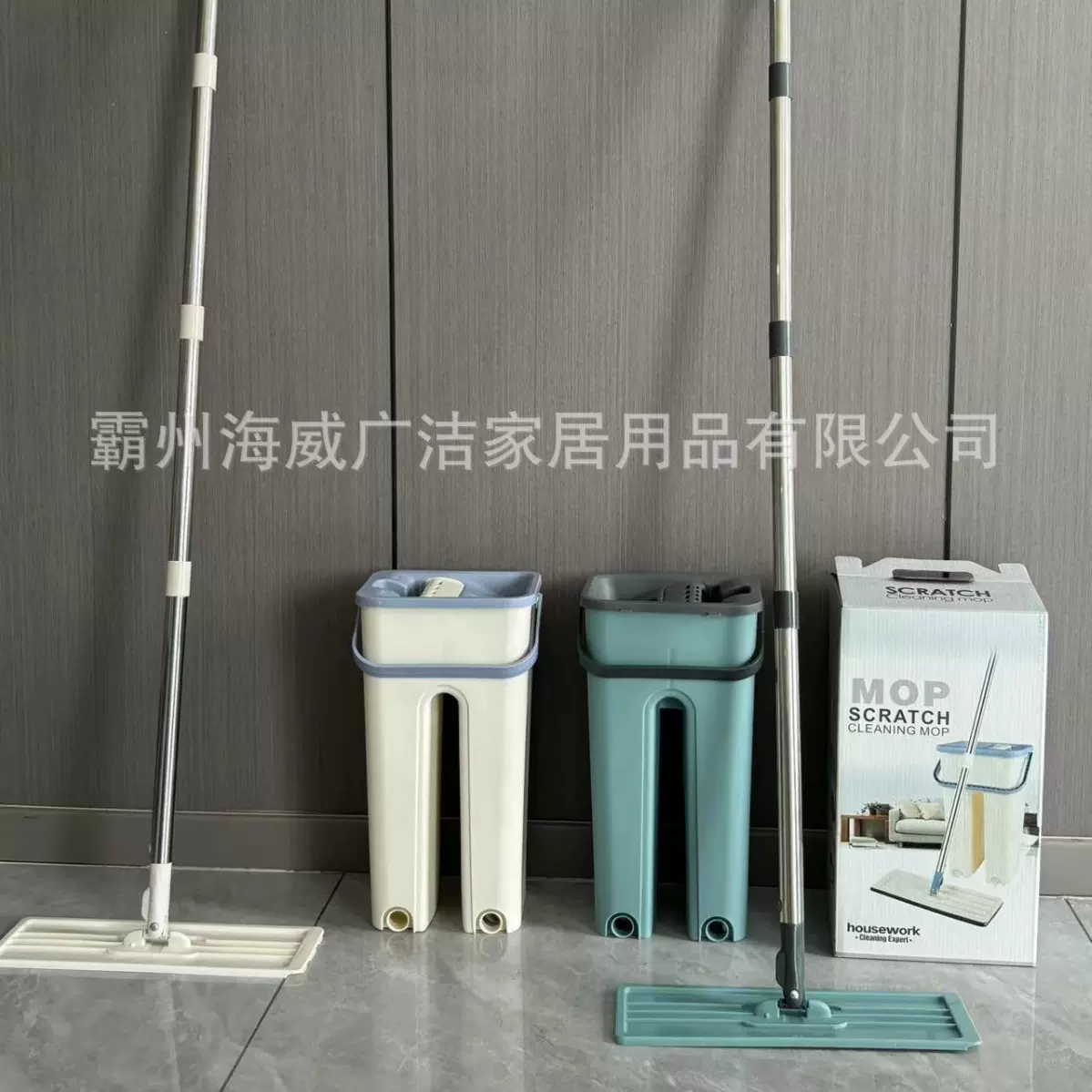 家用干湿两用迷你刮刮乐带桶拖把免手洗平板拖把懒人一拖净批发