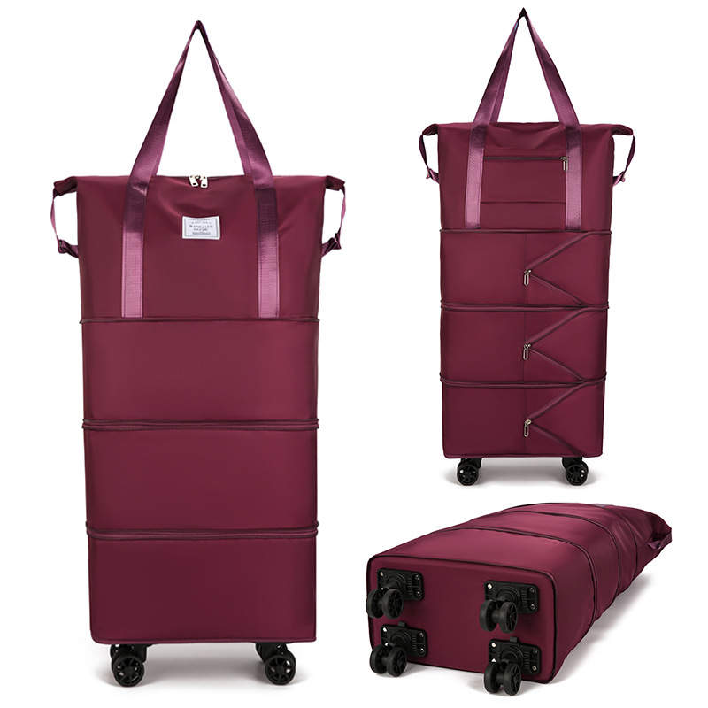 Bolsa de viaje de ropa de gran capacidad conveniente conjunto de equipaje de la carretilla bolsa de viaje de corta distancia bolsa de tela Oxford pendiente Bolsa De mujer