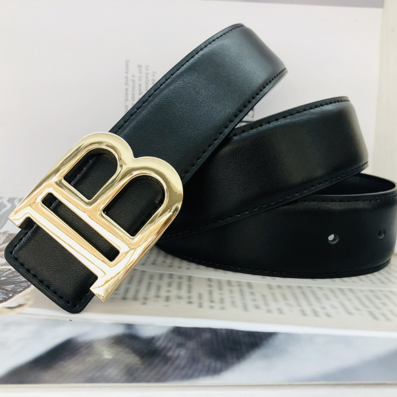 Left TB black plain gold buckle