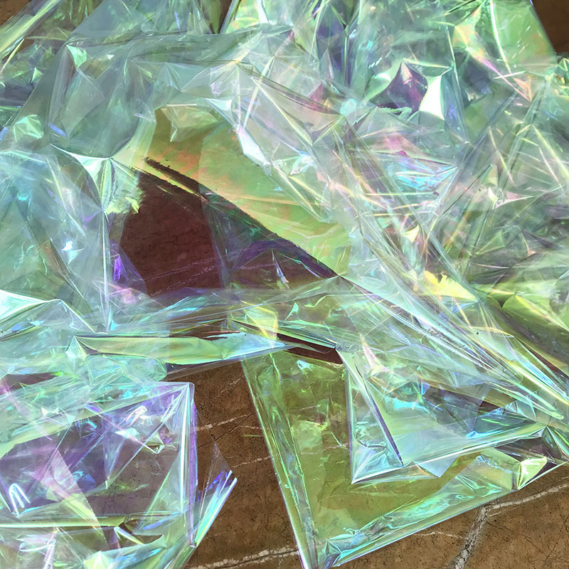 Type b transparent colorful tin film paper (5m × 1m) curly hair