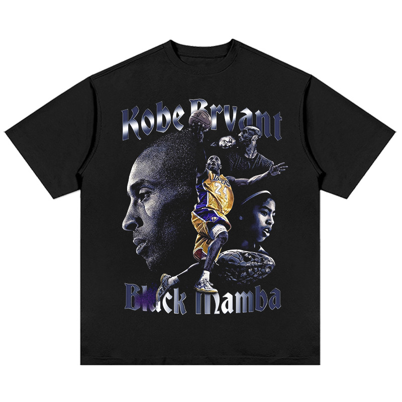 Kobe KOBE Commemorative Print Short sleeved T-shirt Star Player Loose Cotton Top Trendy_voghion.com