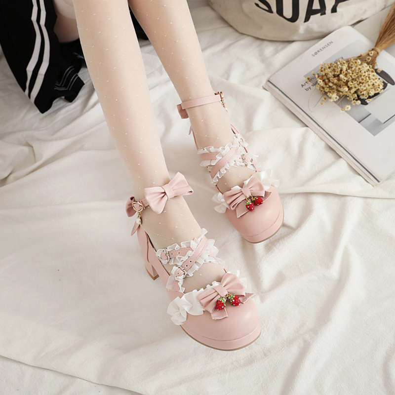 Lolita small leather shoes for girls, Korean version children's high-heeled shoes, 2021 new model for girls aged 9 years
