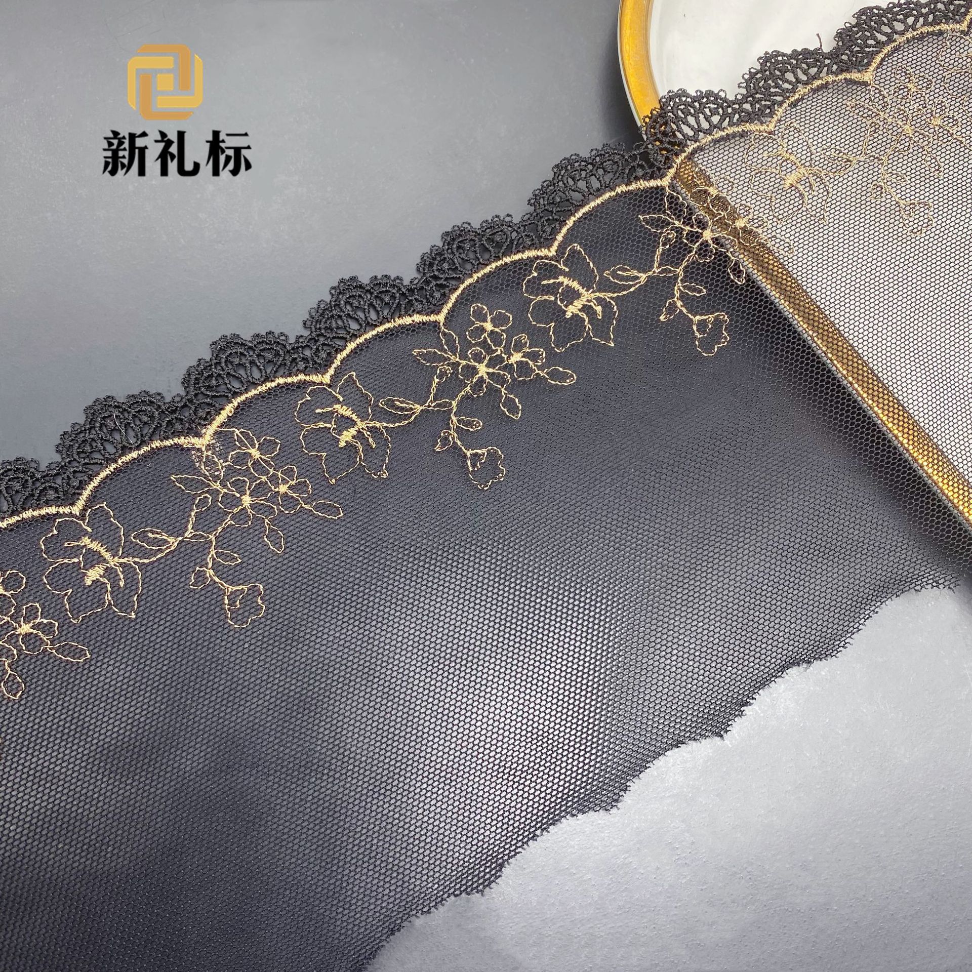 Golden lace gauze gold