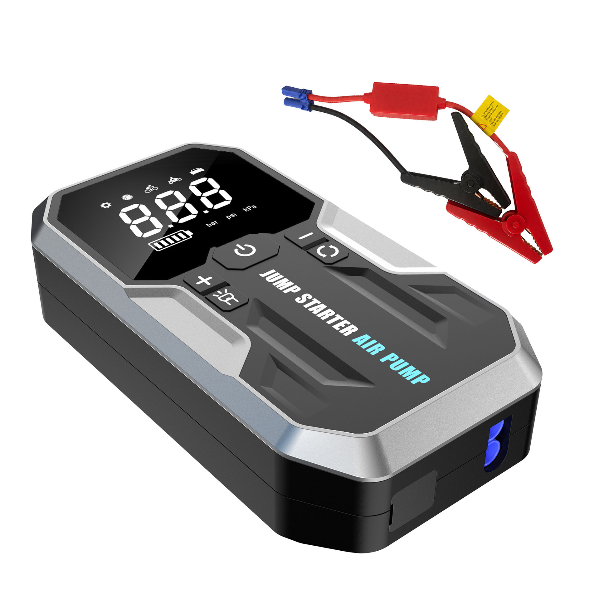 Auto de emergencia de arranque fuente de alimentación todo en uno pantalla digital de presión de neumáticos al aire libre 12V batería de encendido fábrica al por mayor