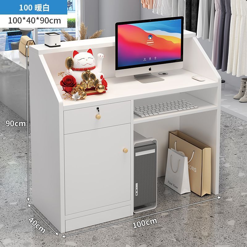 ショップ シンプル バーカウンター レジ フロントデスク 小型カウンター 美容室 衣料品店 美容室 受付デスク クロスボーダー|undefined