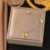 【E68】 Fortune Gourd Bracelet Gold