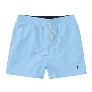 Men's Beach Shorts for Outdoor Wear, Straight-Leg Quick-Dry Knee-Length Shorts, Summer Men's Clothing with Pony Logo Embroidery