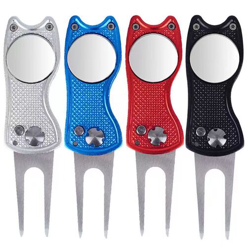 Aluminum Handle Folding Golf Tee Holder Golf Accessories Tool Stainless Steel Golf Tee Mini