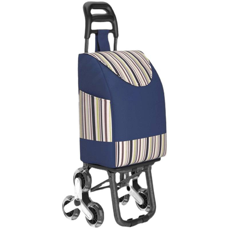 Carrito de compras plegable portátil doméstico de escalada de escaleras pequeño carro de tracción para personas mayores para comprar verduras carro de tracción ligero carro de tracción de equipaje remolque