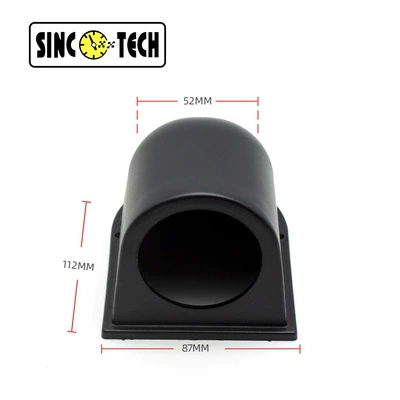 Car Instrument Modification Universal Single Hole Double Hole Three Hole Instrument Frame 52mm Triple Instrument Holder Instrument Cover (Other Car Modifications) - 52mm-single-seat-black