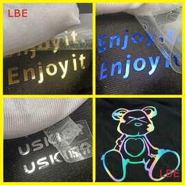 皮革烫标tpu刻字膜烫金pu银色热转印金色热转印标镜面烫图烫画贴