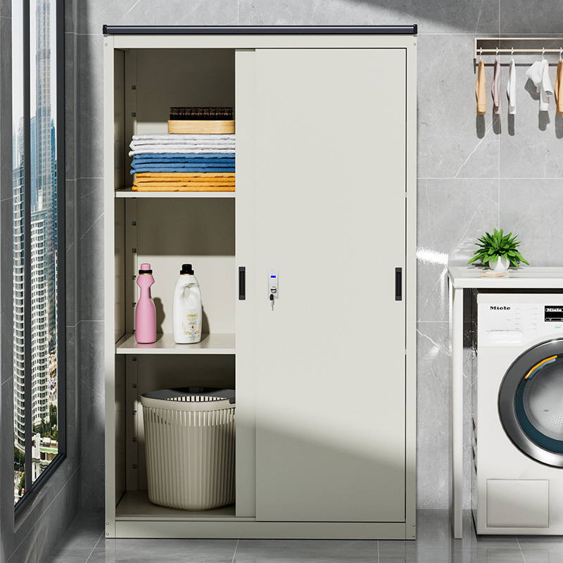 Steel Outdoor Balcony Cabinet Sun Protection Storage Cabinet Sliding Door Clothing Storage Waterproof Outdoor Storage Cat Litter Cabinet with Lock Steel Outdoor Balcony Cabinet Sun Protection Storage Cabinet Sliding Door Clothing Storage Waterproof Outdoor Storage Cat Litter Cabinet with Lock