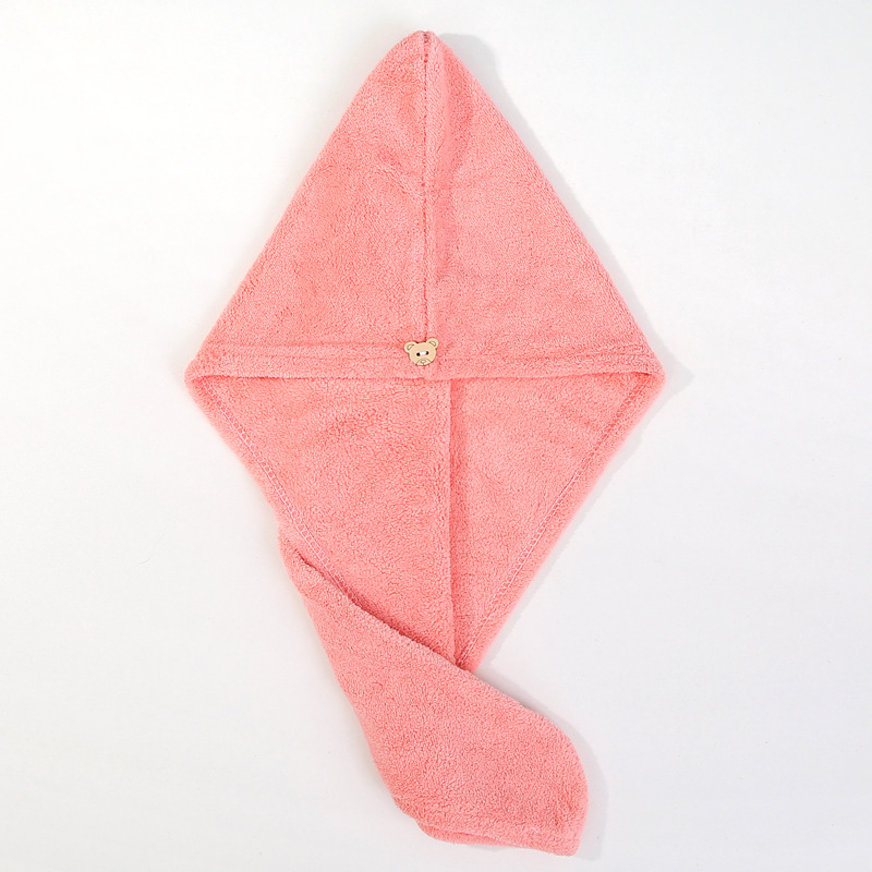 Розовое полотенце для волос