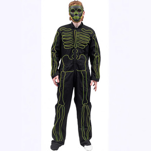 Halloween Kidsren's Costumes Luminous Skull Ghost Ghost Kidsren's Character Dress One-Piece Stage Performance Party Costume