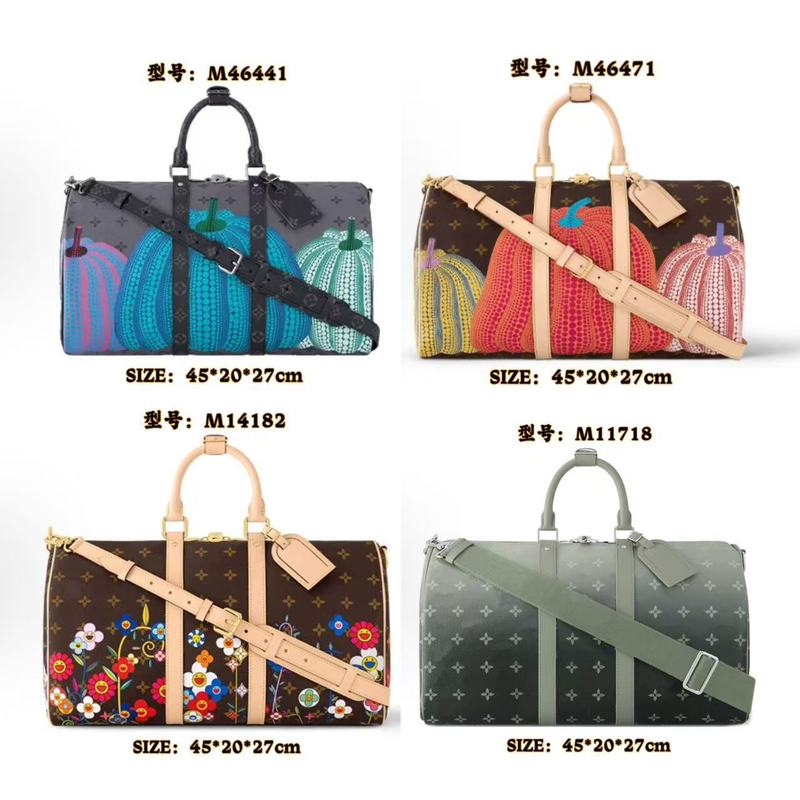 新しい高品質 keepall45cm トラベルバッグ荷物バッグ大容量トラベルバッグビジネストラベルポータブルフィットネスバッグ|undefined