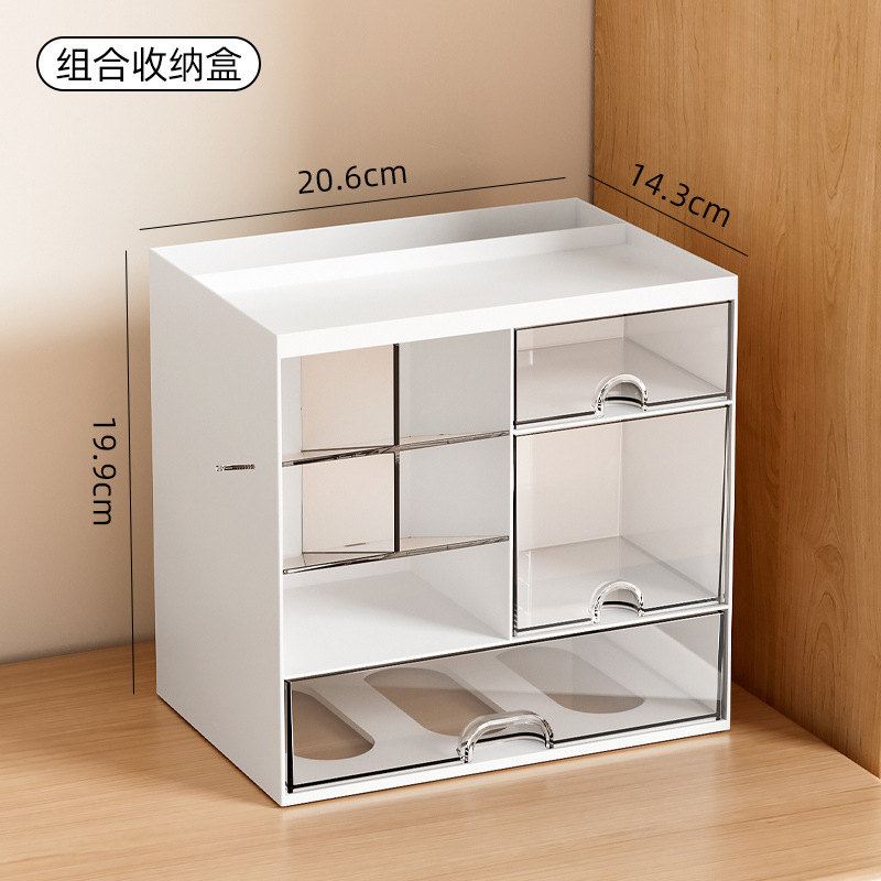 Caja de almacenamiento multifuncional dividida en celdas, papelería estudiantil, bolígrafo de plástico, Oficina de caja de almacenamiento superpuesta de gran capacidad