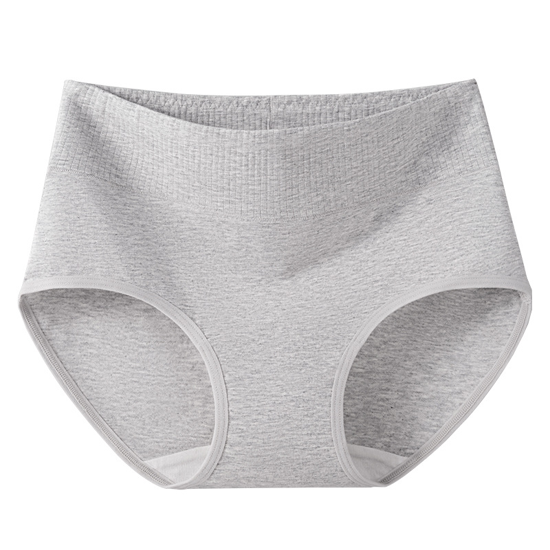 Ropa interior de cintura alta de algodón peinado entrepierna antibacteriana, ropa interior de levantamiento de cadera y abdomen, calzoncillos cómodos, transpirables y agradables para la piel